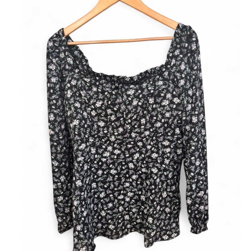 BloomChic Black Floral Blouse